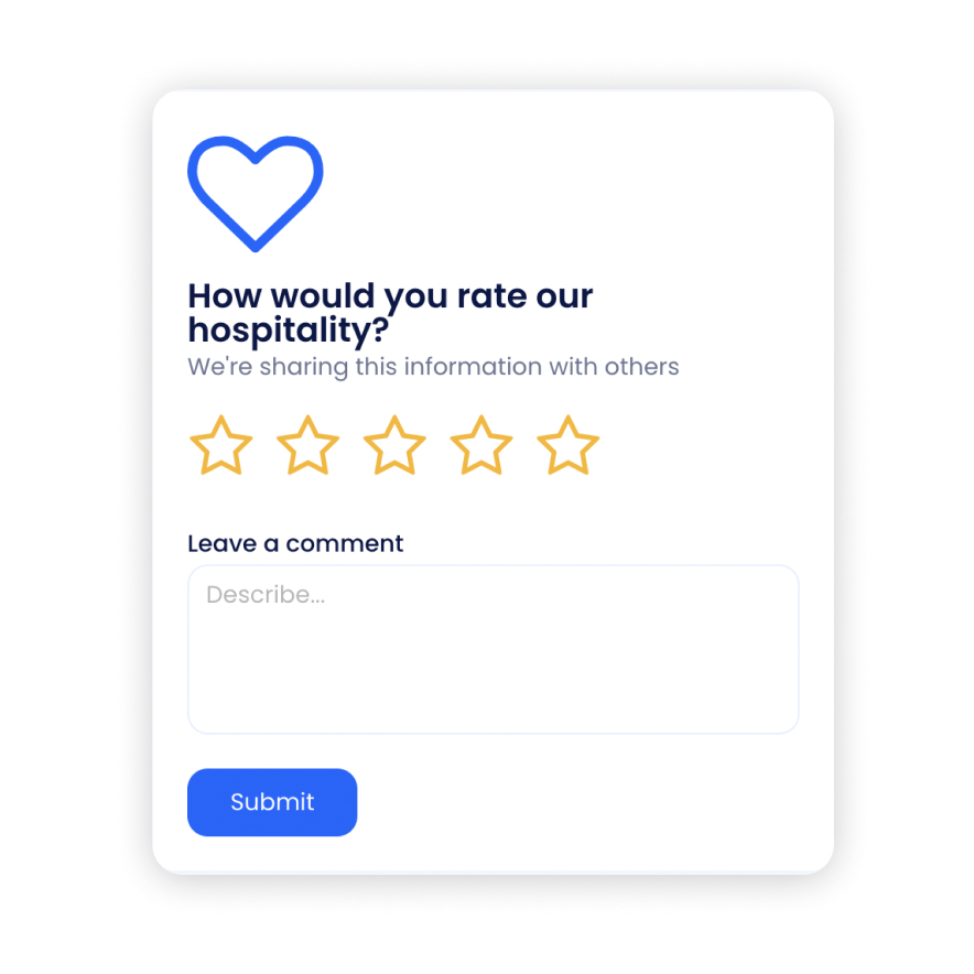 Visual preview of Rating system component for Bubble