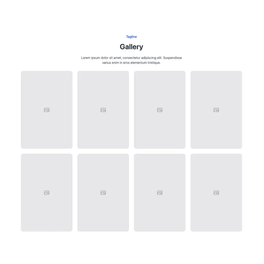 Visual preview of Image Gallery component for Bubble