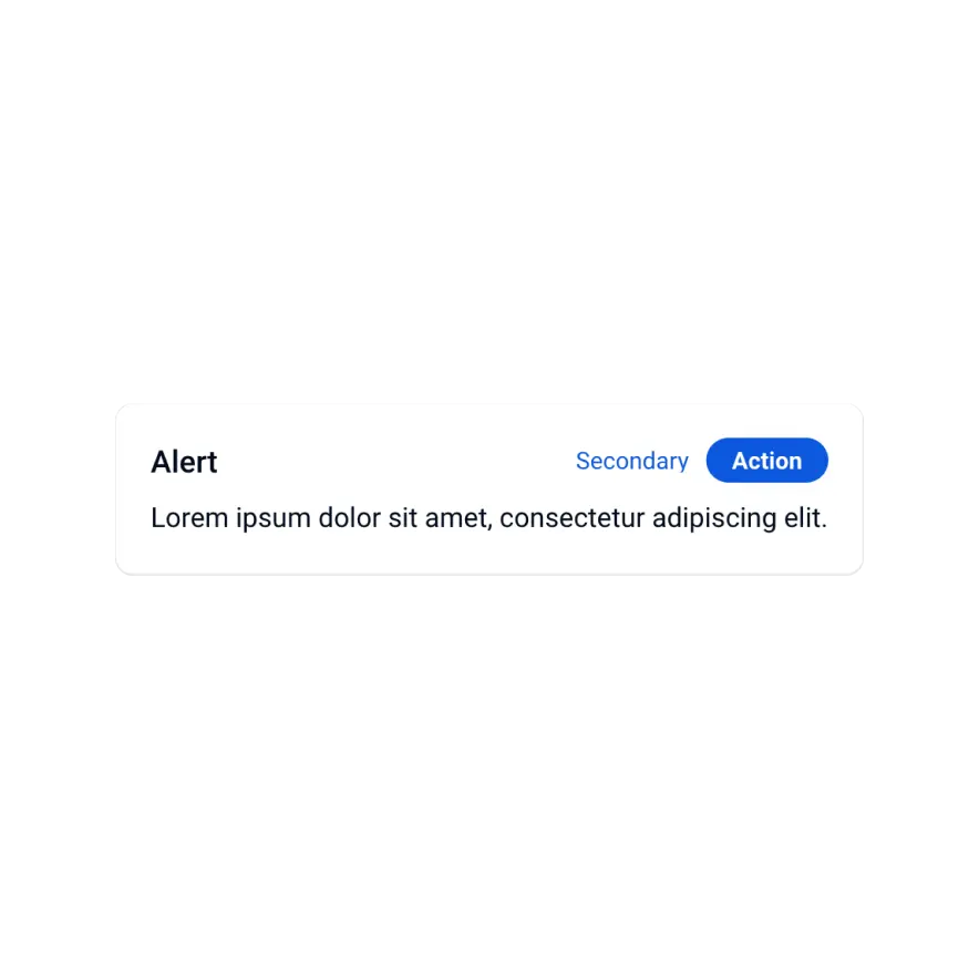 Visual preview of Alert component for Bubble