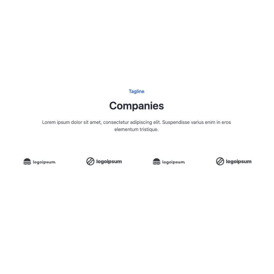 Visual preview of Logo cloud component for Bubble