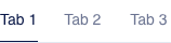 Visual preview of Underline tabs component for Bubble