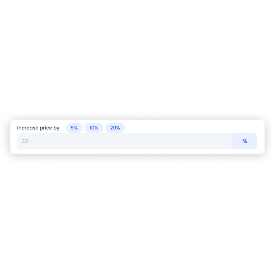 Visual preview of Input Group with Quick options component for Bubble