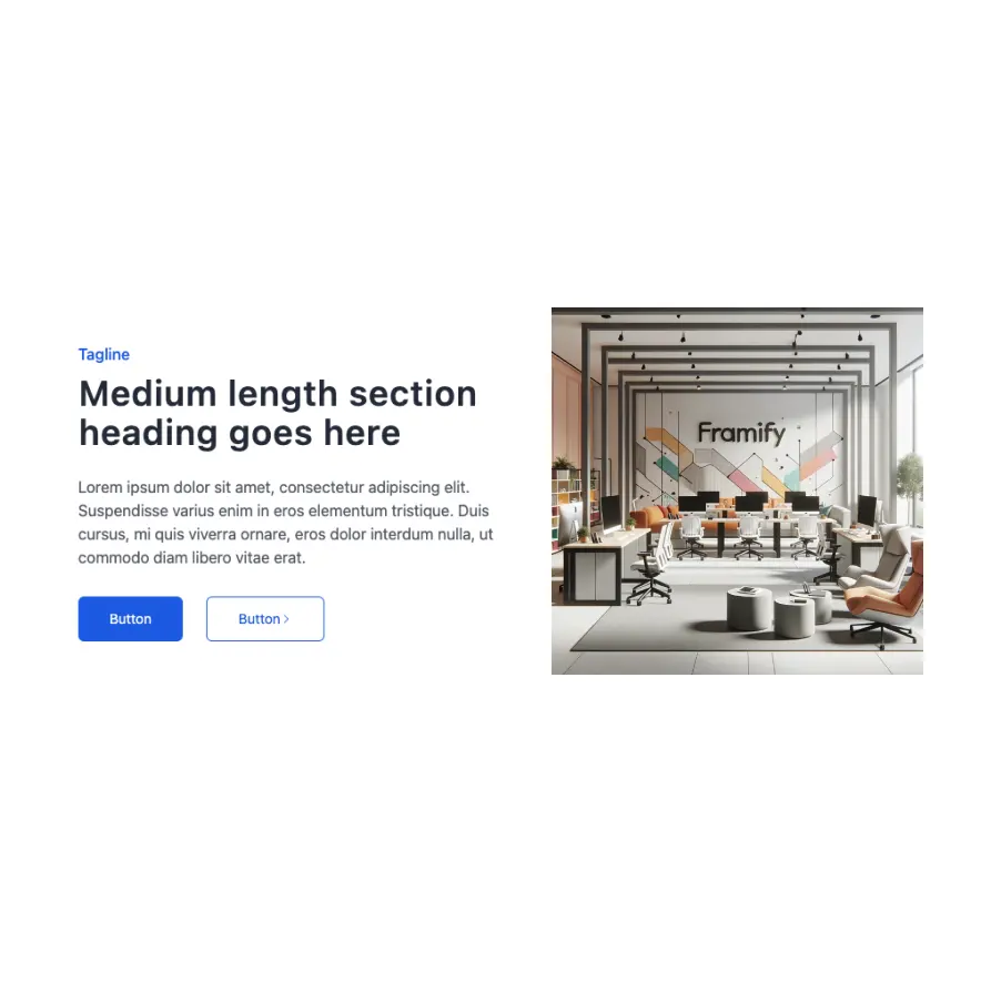 Visual preview of Content with image component for Bubble