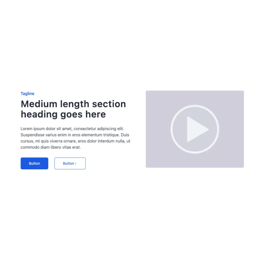 Visual preview of Content with video component for Bubble