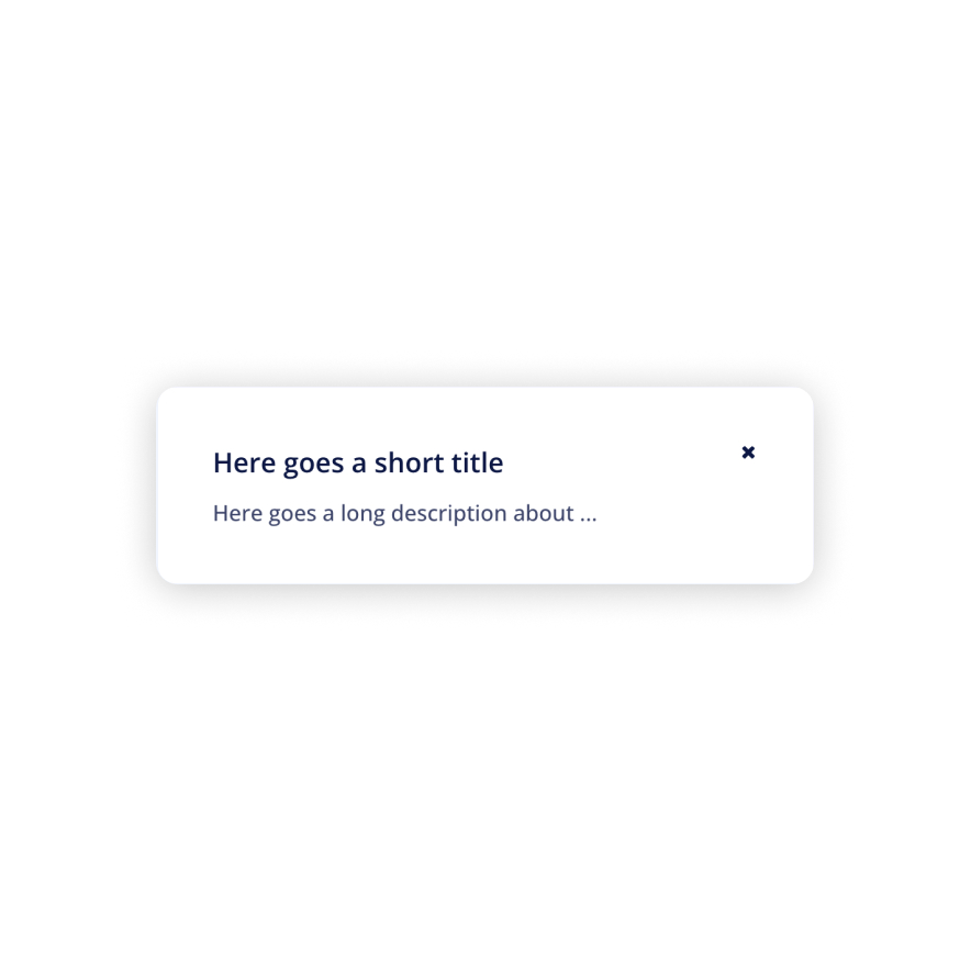 Visual preview of Simple component for Bubble
