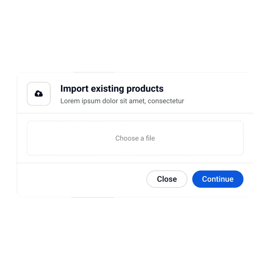 Visual preview of Import data component for Bubble
