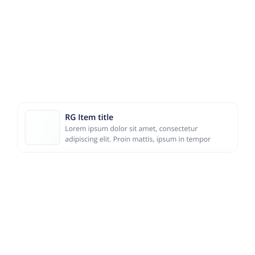 Visual preview of Horizontal card component for Bubble