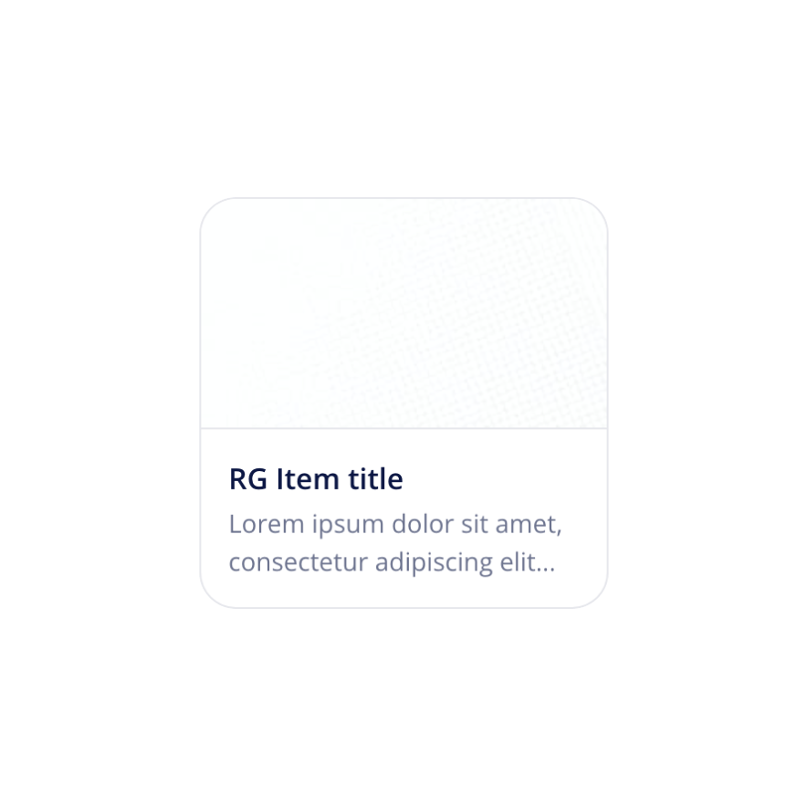 Visual preview of RG Card component for Bubble