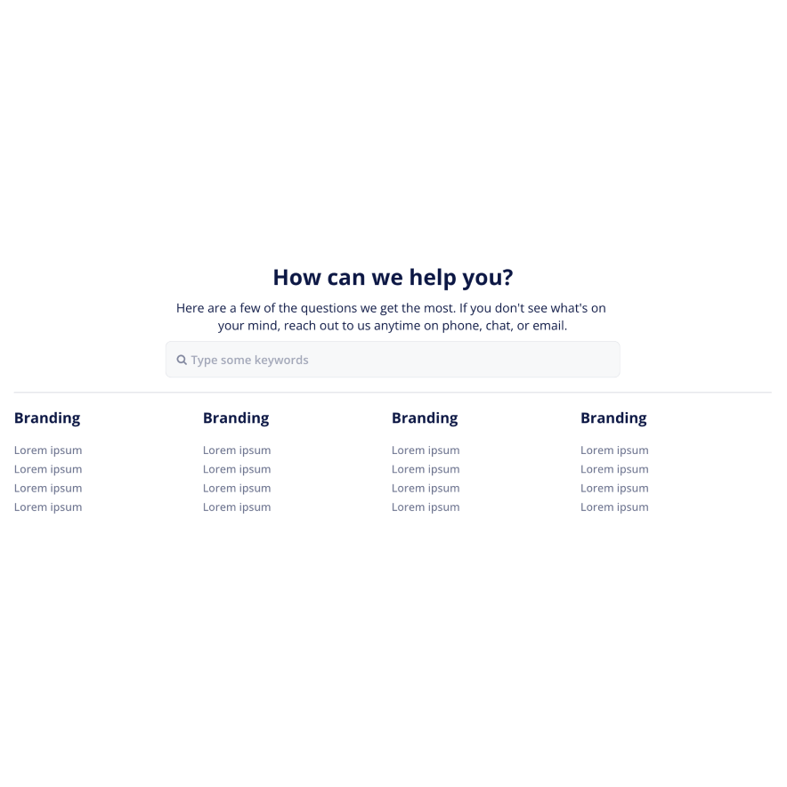 Visual preview of FAQs component for Bubble