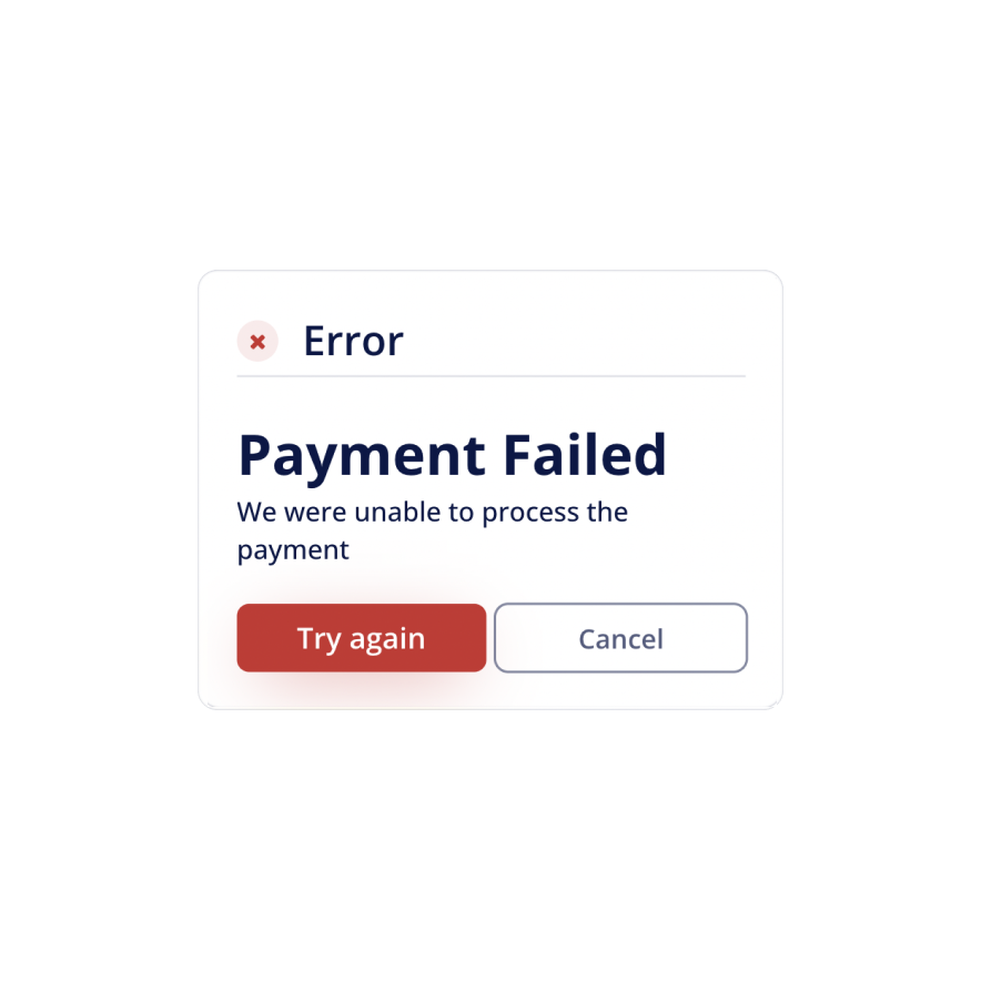 Visual preview of Error component for Bubble